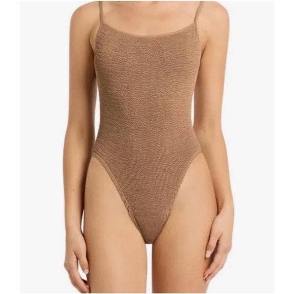 New!‎ Bond eye Low Palace Textured Open Back One-Piece Swimsuit One Size $175 - Picture 1 of 6